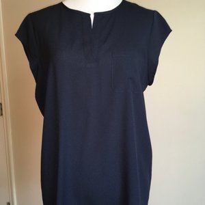 Navy Cap Sleeve Top